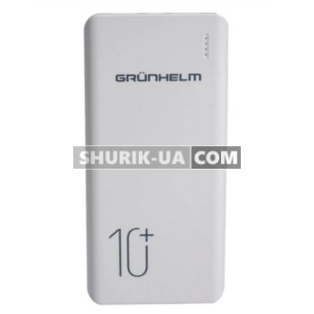 Внешний аккумулятор Power Bank  Grunhelm  GP-03 AW (10000 МА/ч, белый)