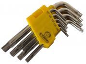 Набір Г-подібних ключів TORX СТАЛЬ 9 одиниць (48104)