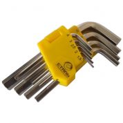 Набор Г-образных ключей HEX Сталь 9 единиц (48101) 