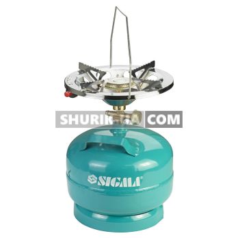 Пальник газовий з балоном Sigma для кемпінгу з п'єзопідпалом 5 л (2903111)